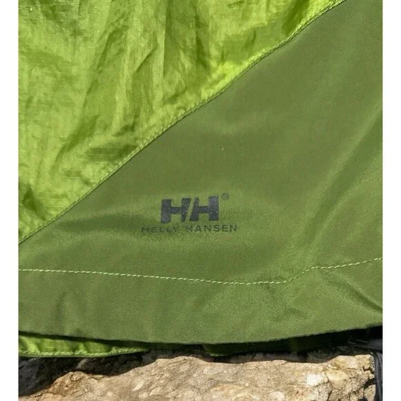 Helly Hansen Jacket Men’s L Green Lightweight Windbreaker Packable Hiking HH - Picture 4 of 4